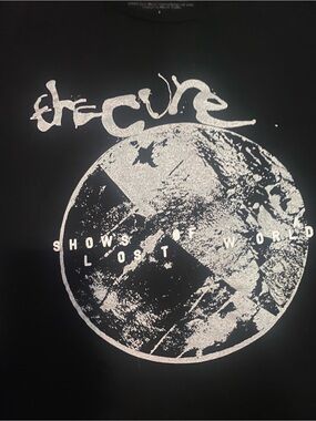 The Cure 'Shows The World' Black Short Sleeve Graphic Tee